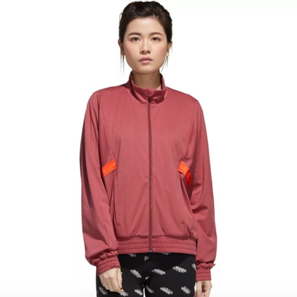 Adidas x Zoe Saldana Track Jacket Women’s XL Berry Red Full Zip Pockets